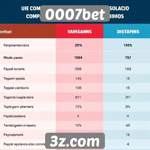 Comparativo de bônus entre 0007bet e concorrentes